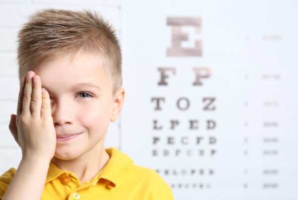 boy getting an eye exam