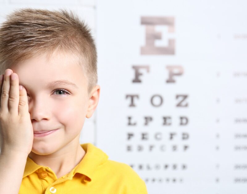 boy getting an eye exam