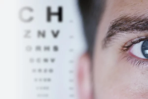 large banner eyes with eye chart
