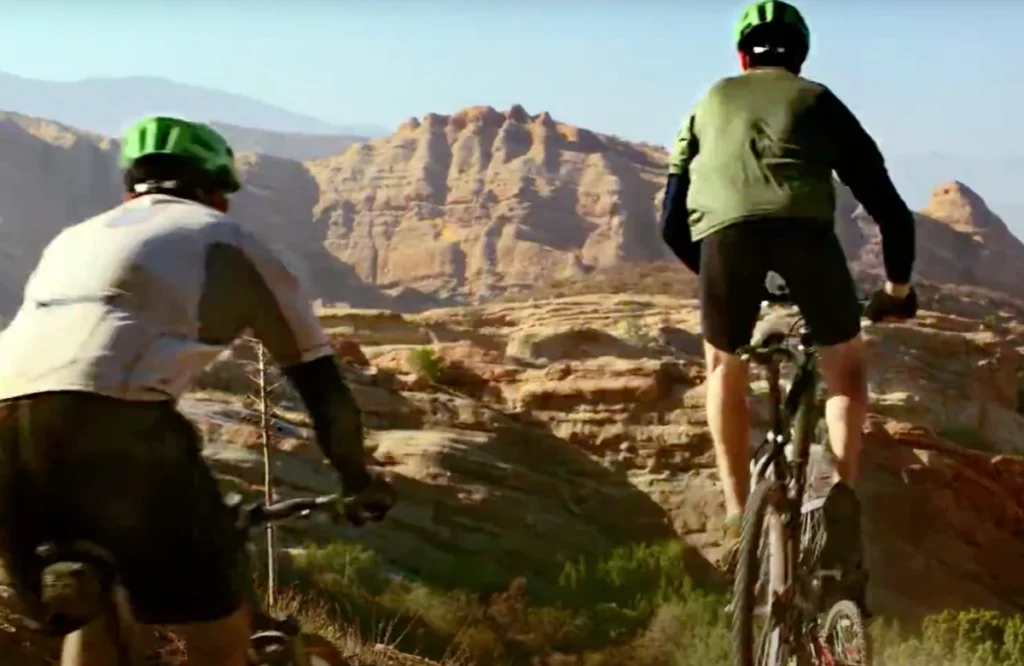 maui jim two men mountain biking video poster image