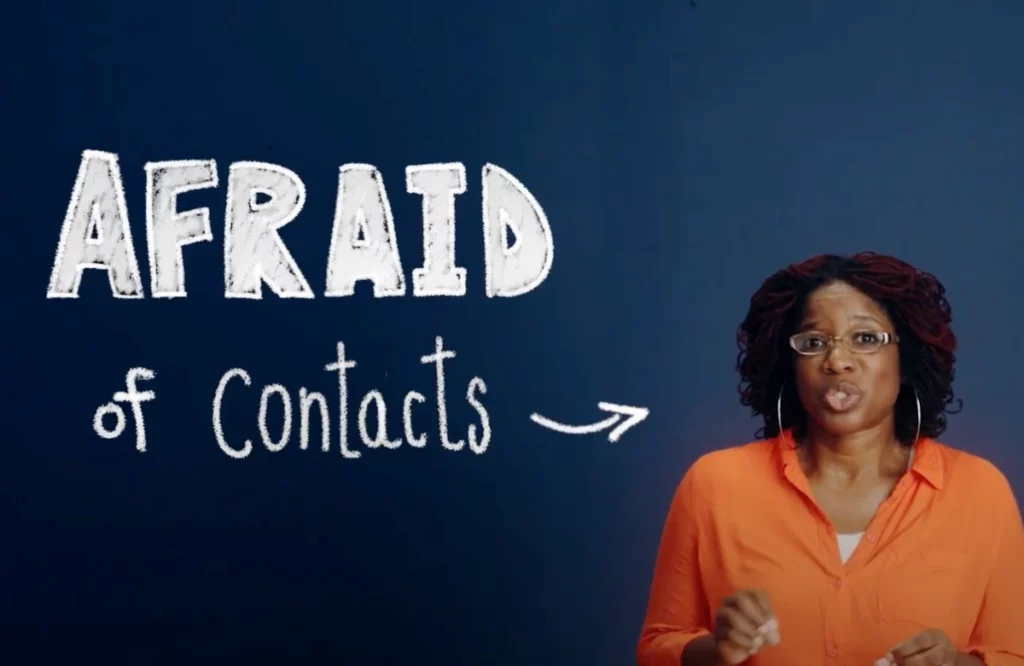 wearing contacts, afraid, uncomfortable, nervous wearers explain their feelings, video poster image